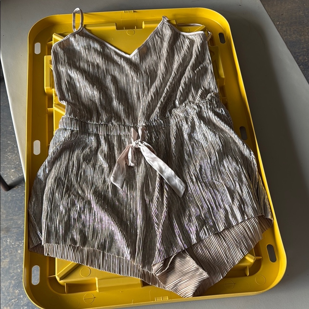 Victoria’s Secret gold Striped Romper